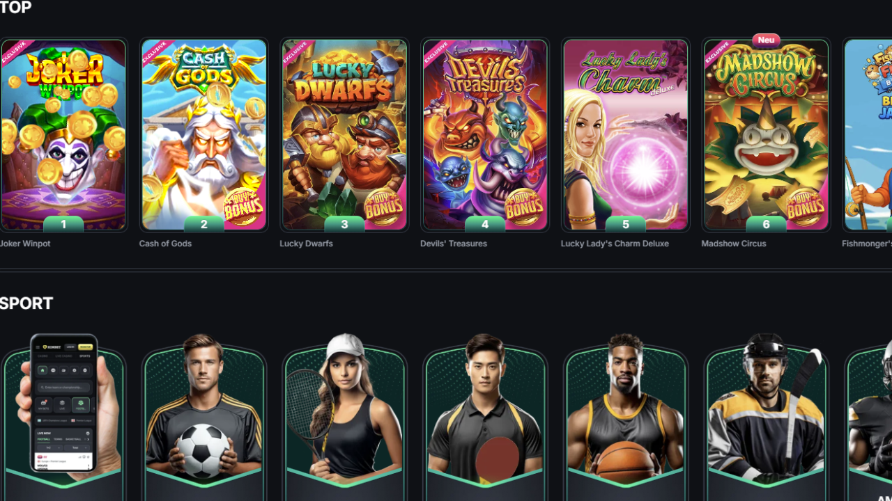 Kinbet Casino games